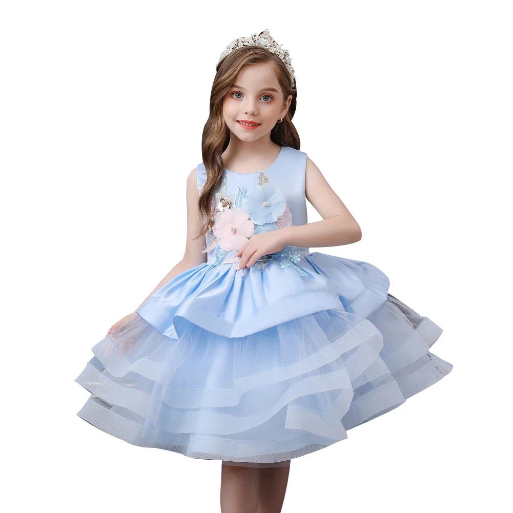

Baby Children Christmas Party Fancy Girls Bow Dresses Sweet Evening Kids Gowns Frocks Wedding Frock For Kids Ball Gown Dress zzz