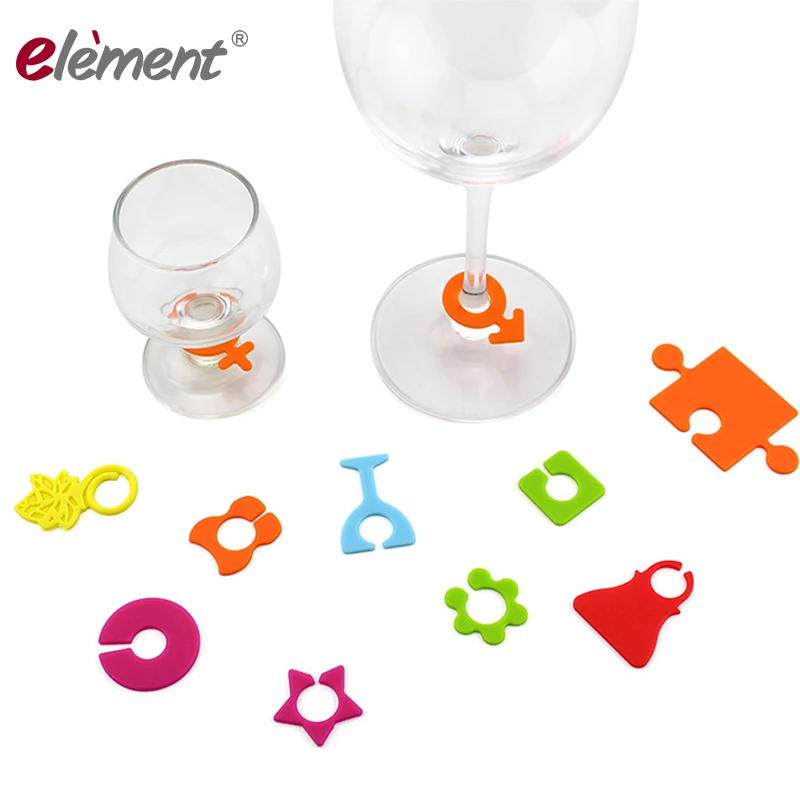 

24 Irregular Patterns Silicone Rubber Wine Glasses Cup Paint Markers set