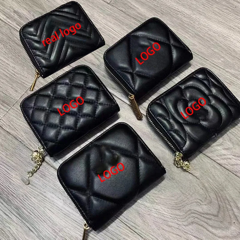 

real logo Designer luxury wallet Packing box wallet Brand purse
