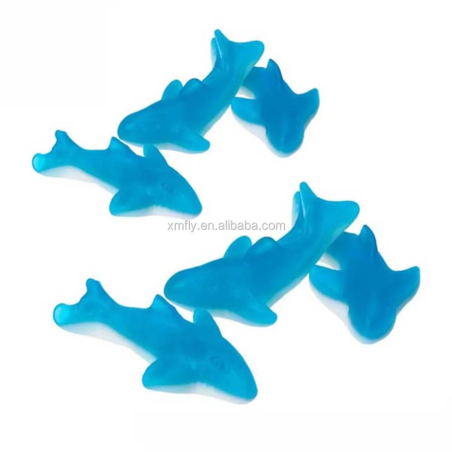 Halal Fish Shape Shark Fruit Flavor Gummy Candy Buy Fish Shaped Gummy Candy Custom Gummy Candy Halal Gummy Candy Product On Alibaba Com