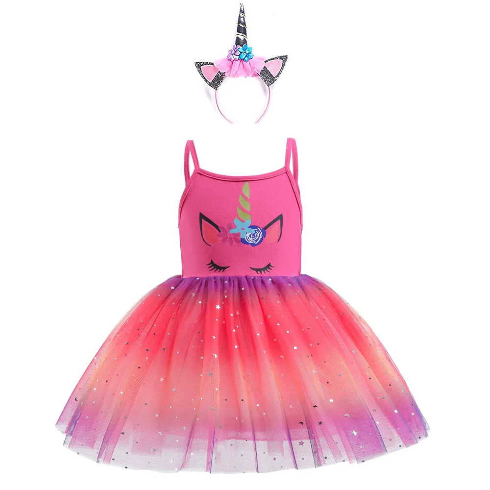 

New Arrival Girl Unicorn Party Sleeveless Princess Dresses Kids Clothing Summer Baby Girl Dress