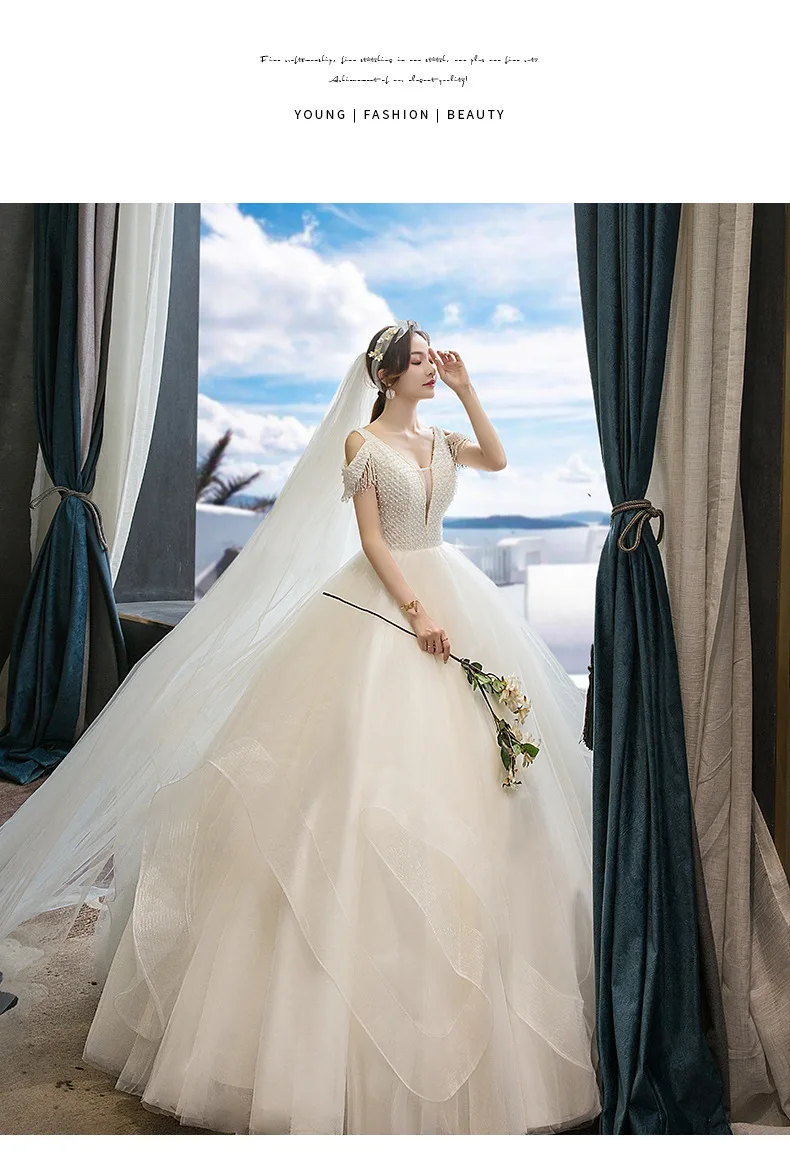 Loose Off Shoulder Open Bust Sexy Wedding Bridal Dress 2019 Crystal Luxury Puffy Ball Gown Wedding Dresses Floor Length