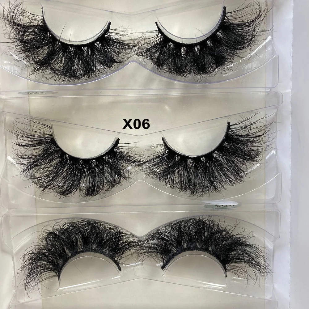 

Wholesale Private label 5d fluffy lashes 3D luxury dramatic real mink 25 mm 5D mink lashes eyelashes bulk