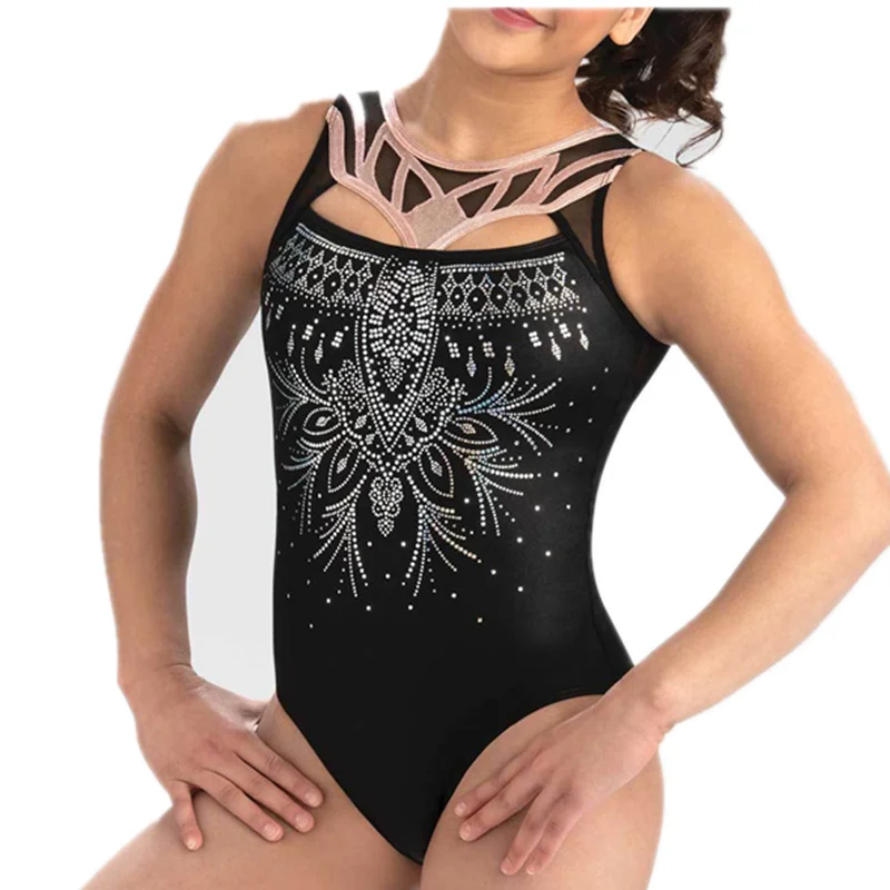 

Child Customized Training Dancewear Competition Sleeveless Gymnastic Wear