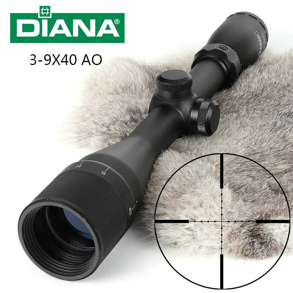 

Tactical 3-9X40 AO Riflescope One Tube Mil Dot Reticle Optical Sight Hunting Rifle Scope, Matte black