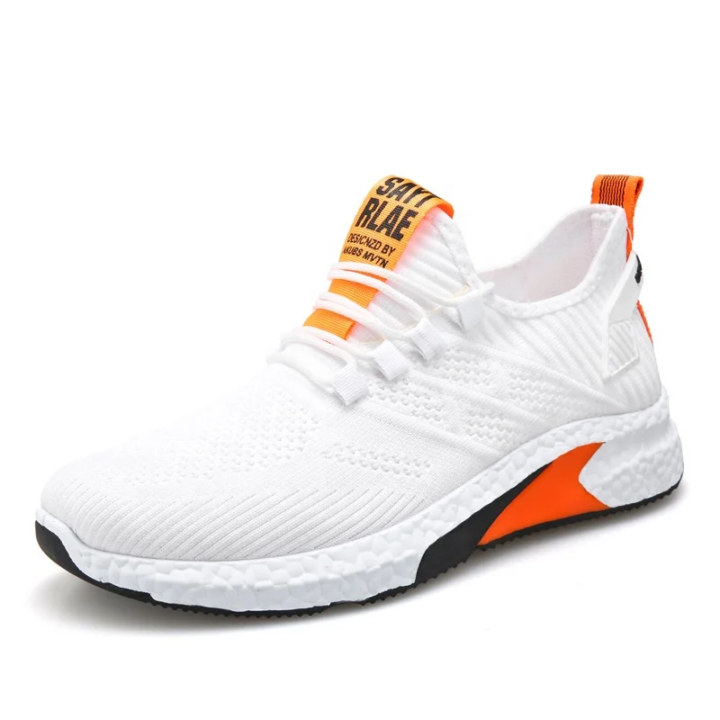 

2021 new arrivals casual customized logo men sports sneakers, White, black, coffee