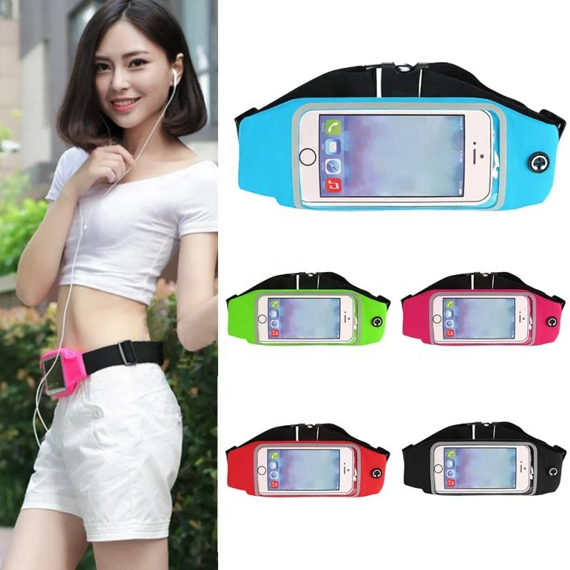 

Men's and ladies custom sports waterproof waist cycling running universal mobile phone bag for iPhone 5 6 6s 7 8 plus X Xr 11, Black, red, pink , light green, dark blue , sky blue