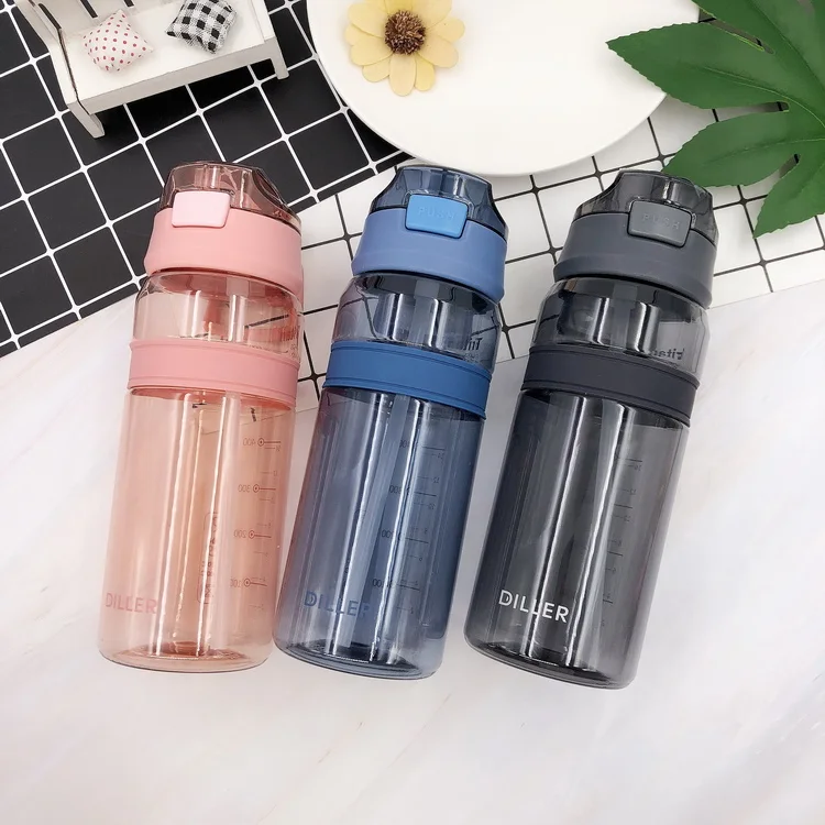 

700ml Climbing Drinking fruit infusion Plastic silicone Sports Tritan Water Bottle Bpa Free, 6 colors