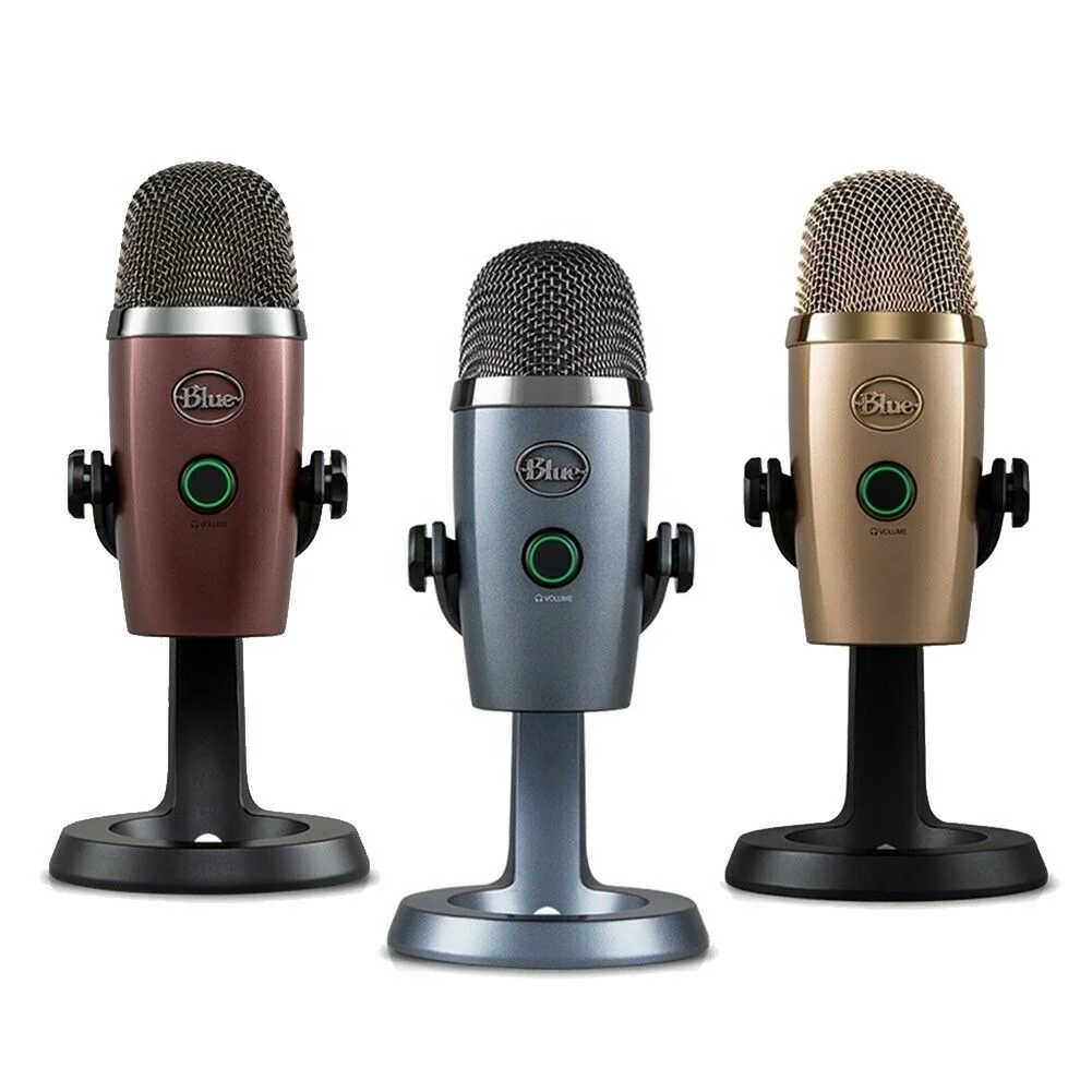 

100% Original Logitech Blue Yeti Nano Studio USB condenser Microphone All Colors, Cubano gold,red onyx,shadow grey
