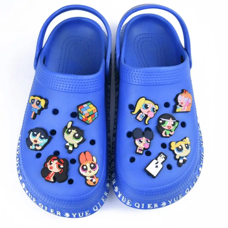 

The Powerpuff Girls croc Charms BLOSSOM BUBBLES BUTTERCUP Rubik's Cube charm shoe decoration accessories custom shoe charm, Jewelry