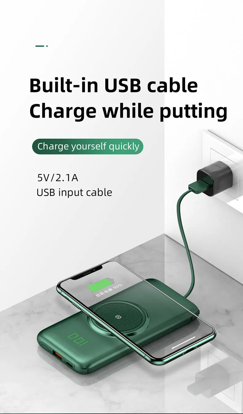 TIMESSamazon best sellers 20000mAh 10000mAh 7 in 1Power Bank 15W Portable wireless Charger with multi port High Speed Charging - ANKUX.COM