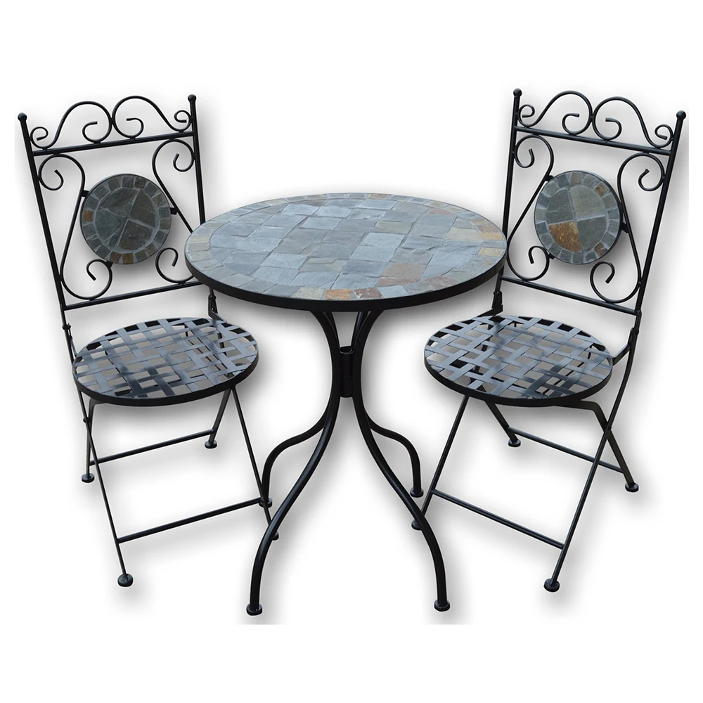 Mosaic Stone Dining Bistro Set With Table And Two Foldable Chairs Mosaic Table Set Buy Mosaic