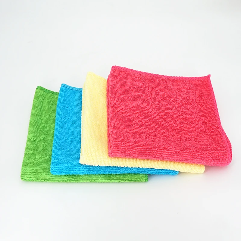 

Household Microfiber 40*40cm Kitchen Cleaning Terry Wholesale Towels, Red green blue yellow etc