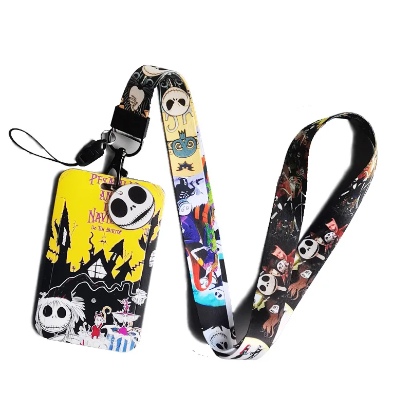 

Wholesale Cartoon Anime Nightmare Before Christmas ID Card Holder With Neck strap lanyard