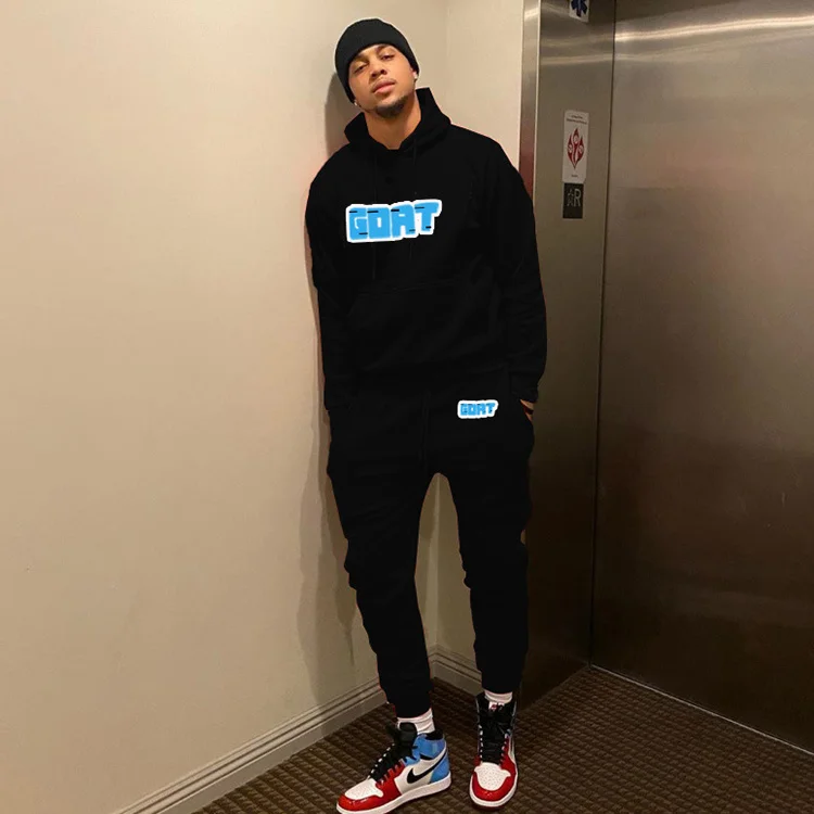 

2021 activewear Men Workout Clothes Letter Printed Long Sleeve Fitness Sweat Suits Two Pieces Outfits -HQ, Red,gray,black,navy blue,white