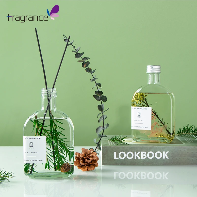 

Luxury Home Decor New Perfume Fragrance Essential Oil Glass Bottle Reed Diffuser home air freshener perfume decoration gift sets