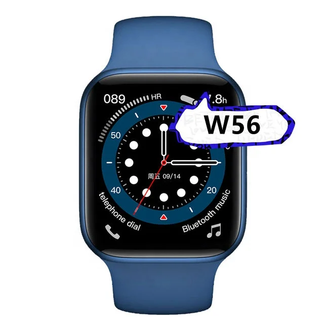 

2020 New W56 smartwatch BT Call Touch Screen IP68 waterproof Magnetic Charging series 6 1.75" CG Smartwatch W55 W56