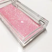 

1 Pair Acrylic Eyelash Pull Type Storage Case Packing Box Eyelash Box Transparent Lid Clear Tray Lash Box Empty Lash