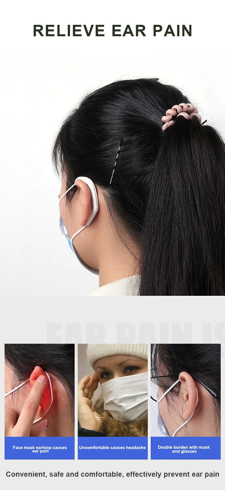 para evitar dolores de oreja,hebilla ajustable para orejas y m/áscaras m/áscara de cuerda para adultos y ni/ños 12PCS Hebilla de extensi/ón para orejas con gancho de m/áscara