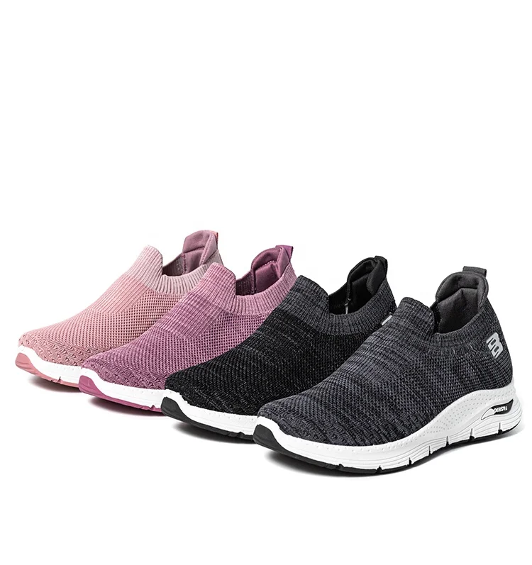 

Knitted Ladies Casual Shoes New Design Sports Cheap Breathable Shoes