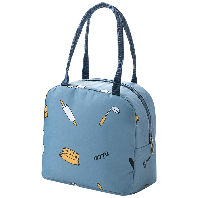 

light weight portable lunch fashion cute blue outdoor insulation lunch bags for boy