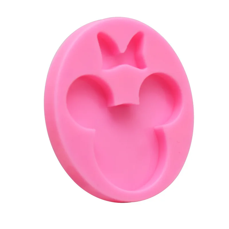 

DIY Shiny silicone minnie mouse headband shaped keychain mold, Clear