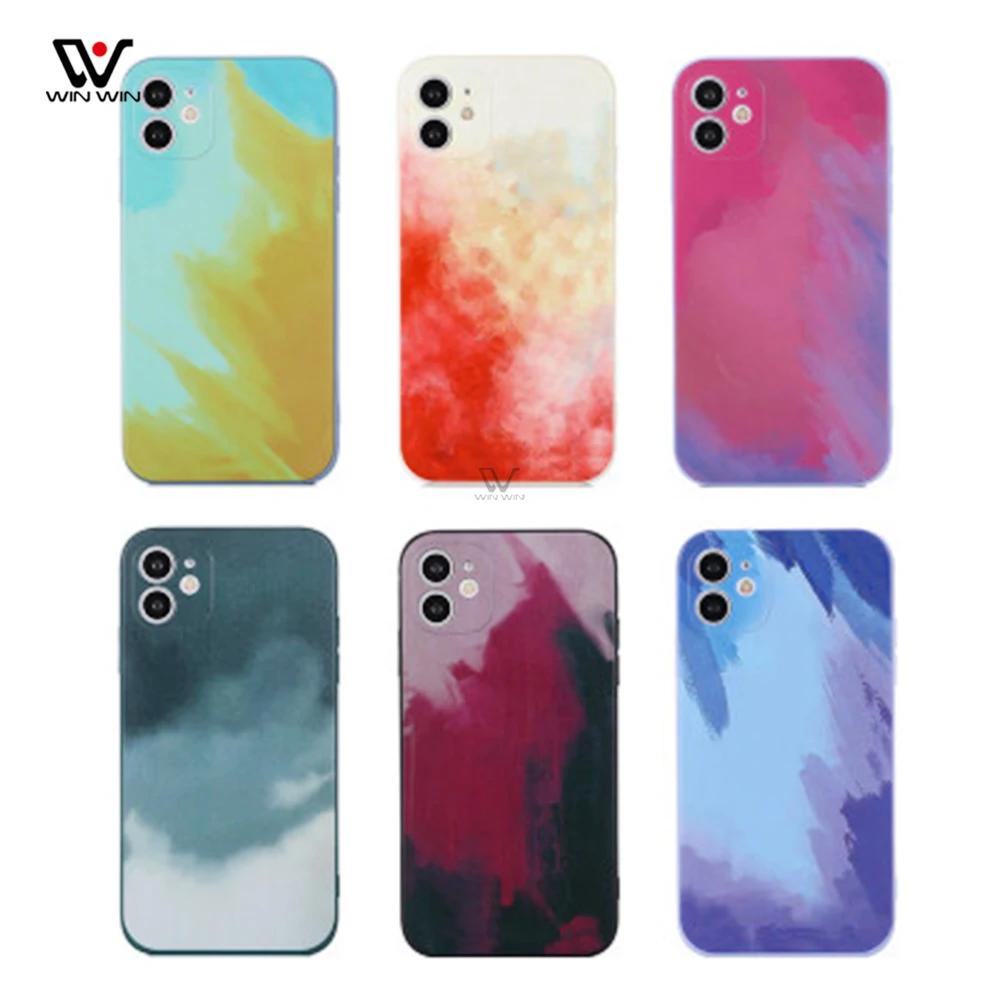 

2021 New Slim Luxury Silicone TPU Watercolor Ink Phone Case For Iphone 7/8 X/XS XR