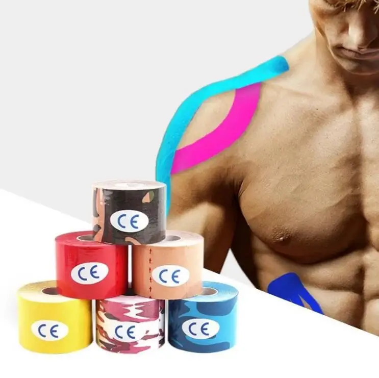 

Huanwei Sport Protection Athletic Elastic Cotton Muscle support Waterproof Kinesiology Tape For Sports Safety