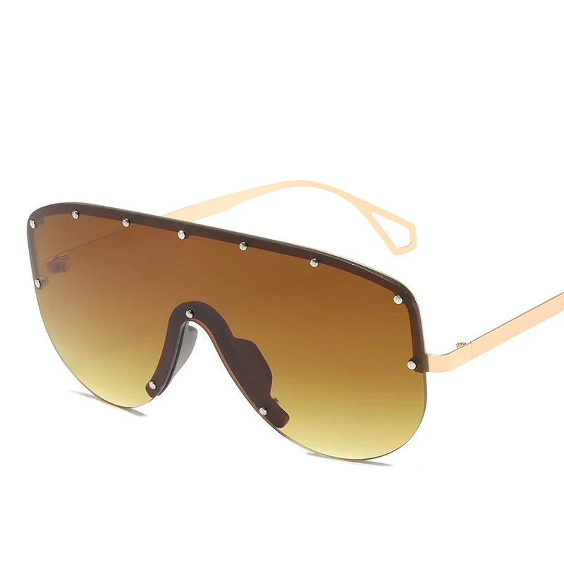 

DCOPTICAL Hot Fashion 2021 Sunglasses Metal Rimless Oversize Frame Eyewear Trendy Flat Top Round Frame