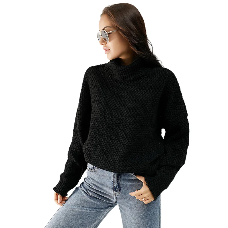 

Factory wholesale pure color cloud pattern acrylic sweater ladies autumn ladies sweater