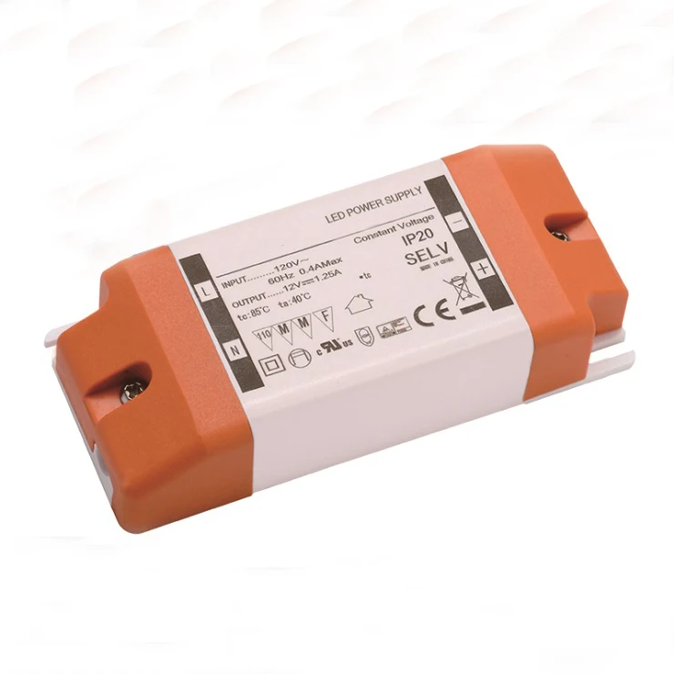 China supply single output 15W power supply plastic LED driver power