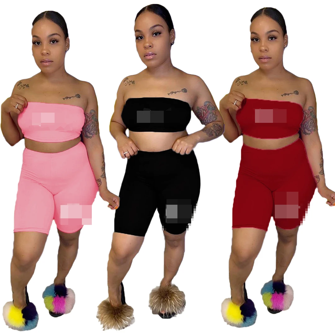 

2021 New women's slim 2 pieces sexy openwork summer women fashion sport suits hot sale casual suits