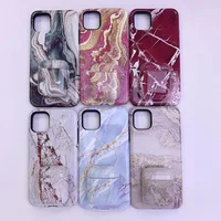 

European Hotsale Double Layers Protection Silicone PC Marble Phone Case