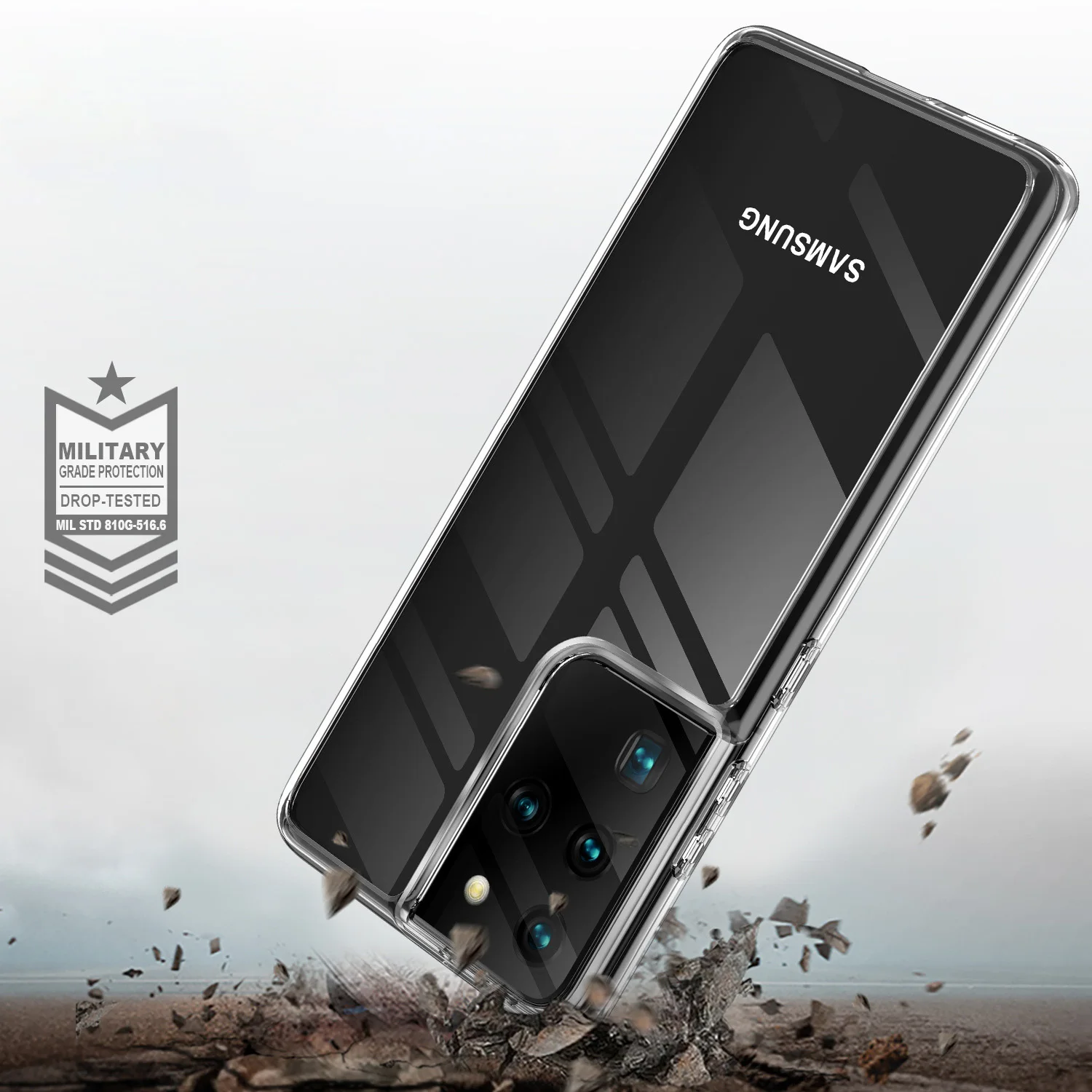 水晶tpu pc手机后盖外壳适用于三星s30 plus,三星星系s21高透明外壳