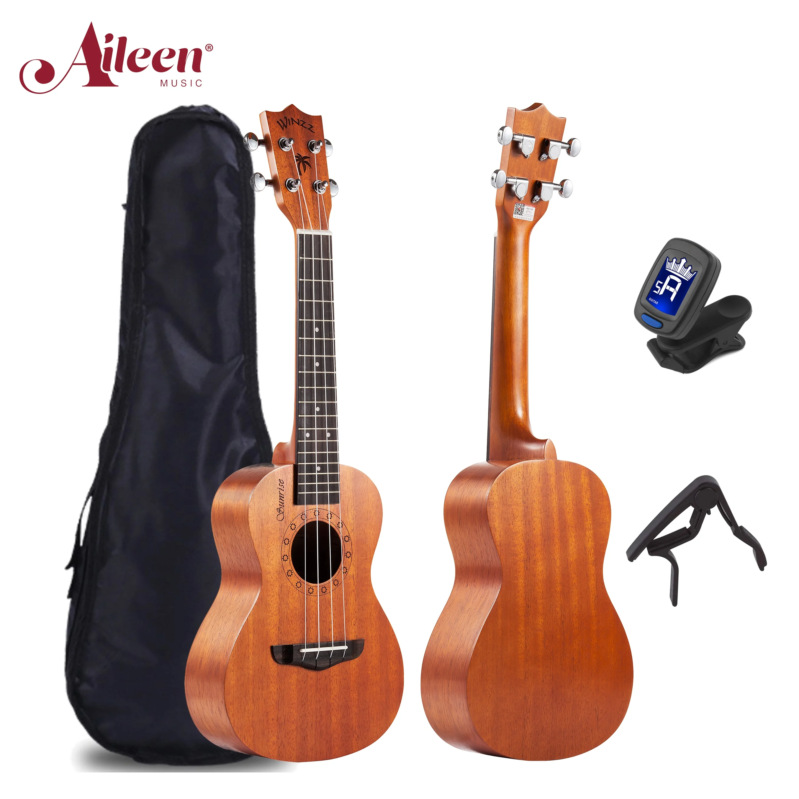 

AileenMusic Wholesale 21'' 23'' 26'' 30'' Mahogany Plywood Ukulele concert(AU07LH), Natural