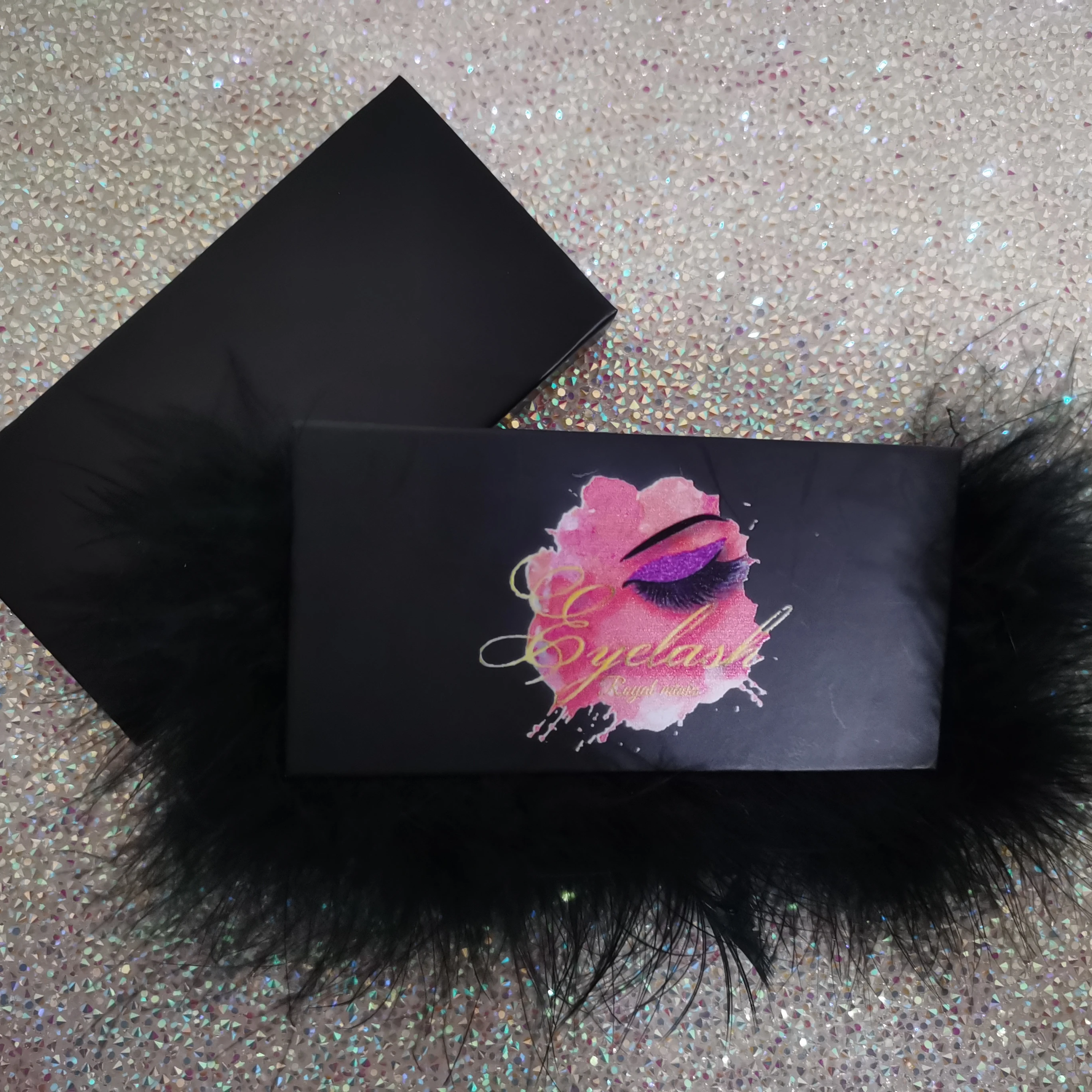 

Wholesale lashes3d factory vendor supply holographic butterfly lashbox 25mm mink eyelash vendor customized boxes