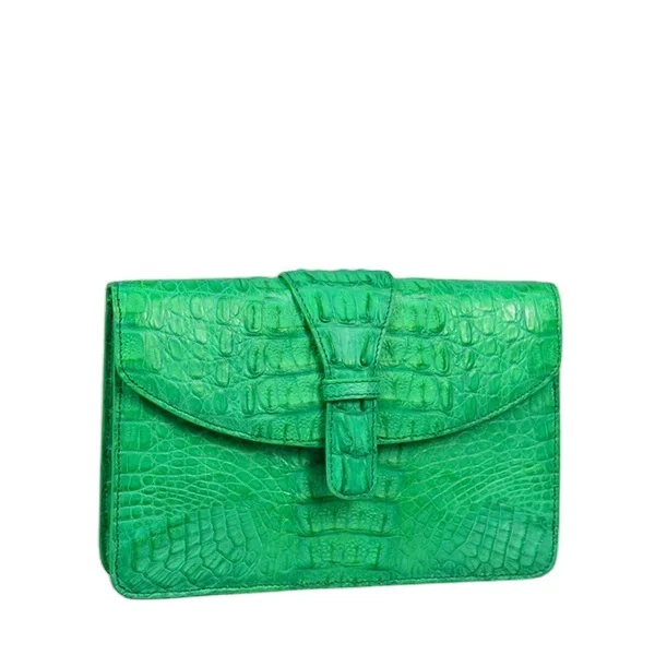 

Real Crocodile skin evening clutch bag women lady clutch brand handbags wholesale genuine leather purse green fashion