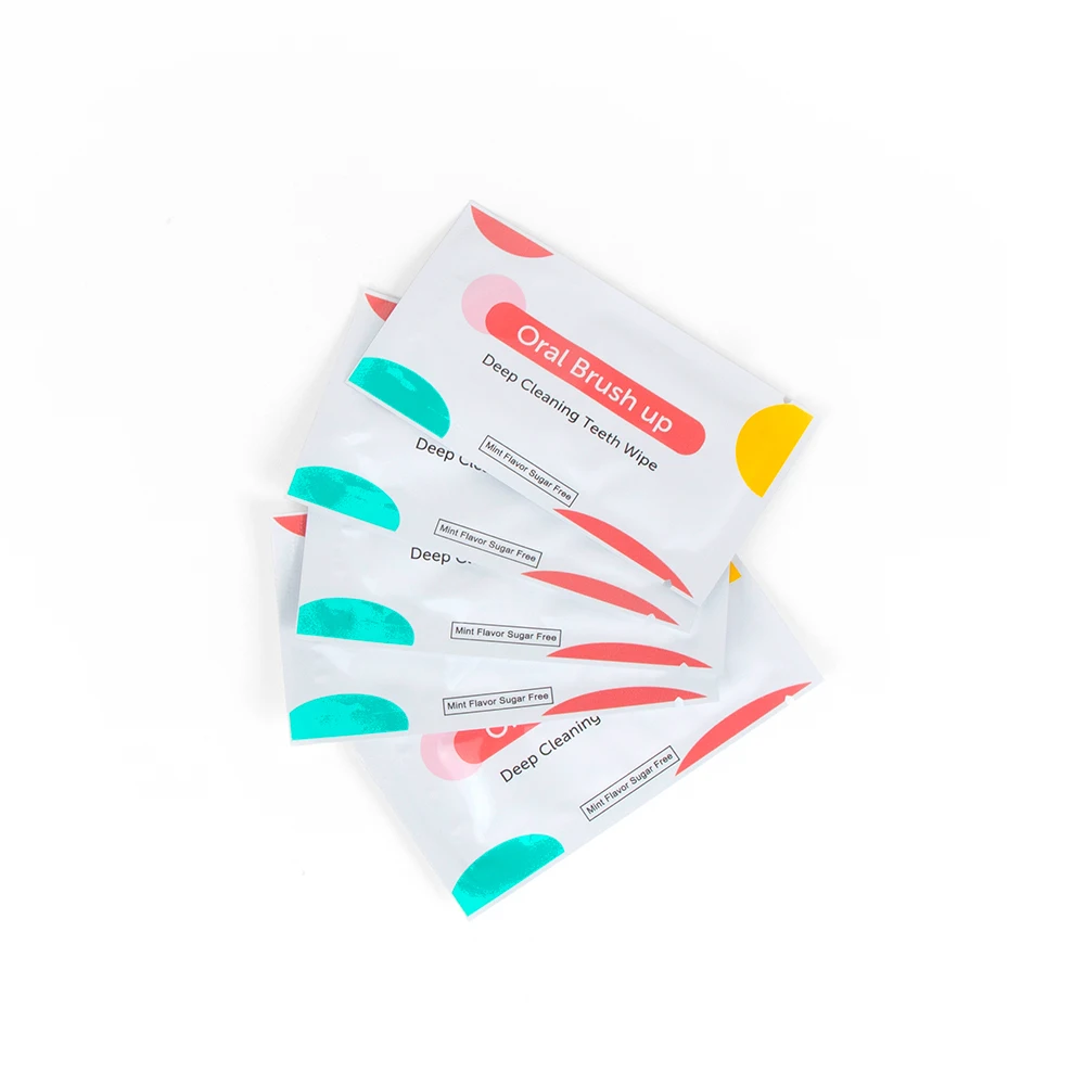

Dental Cleaning Finger Wipe Mint Teeth Whitening Oral Brush Up