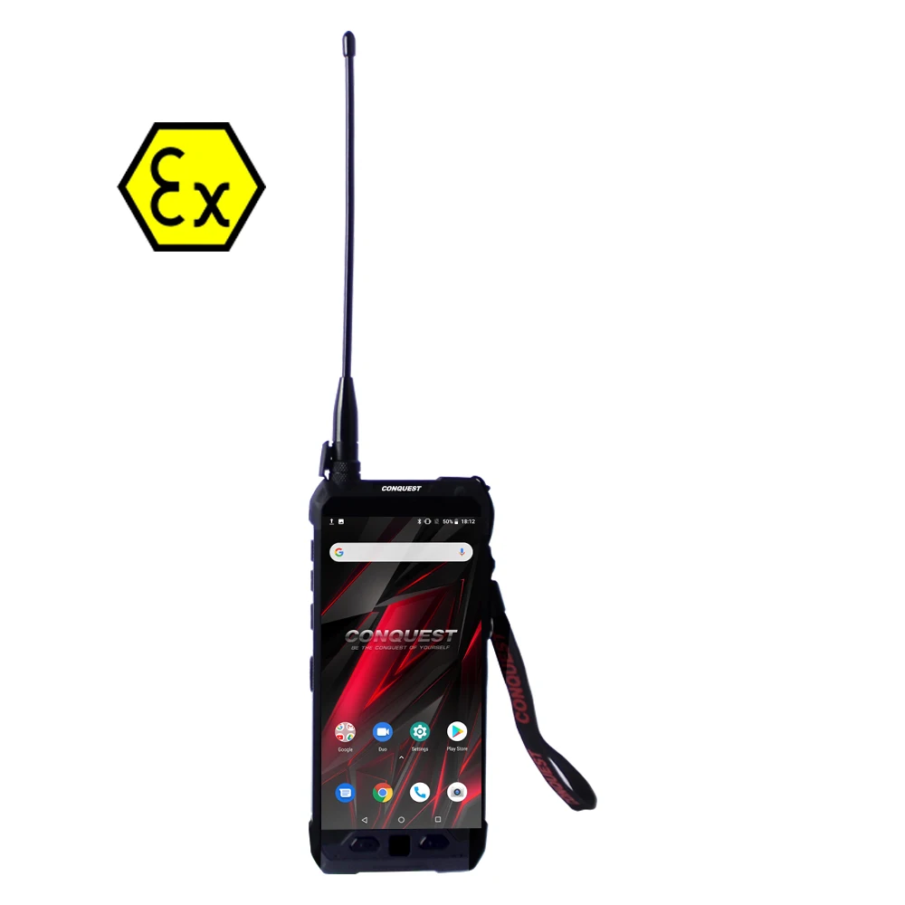 

CONQUEST S19 ATEX PoC Walkie Talkie Pictures and Words traffic IoT solution terminal device rugged handset and smartphone
