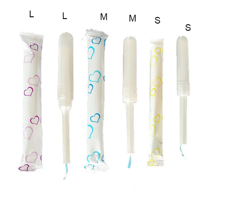 

OEM Disposable organic cotton tampons with plastic applicator organic tampons