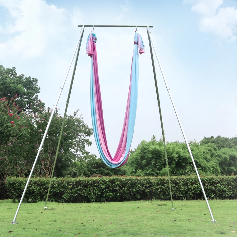 

2021 Updated Version A frame Magnesium Alloy Portable Aerial Yoga Frame Stand, Silver