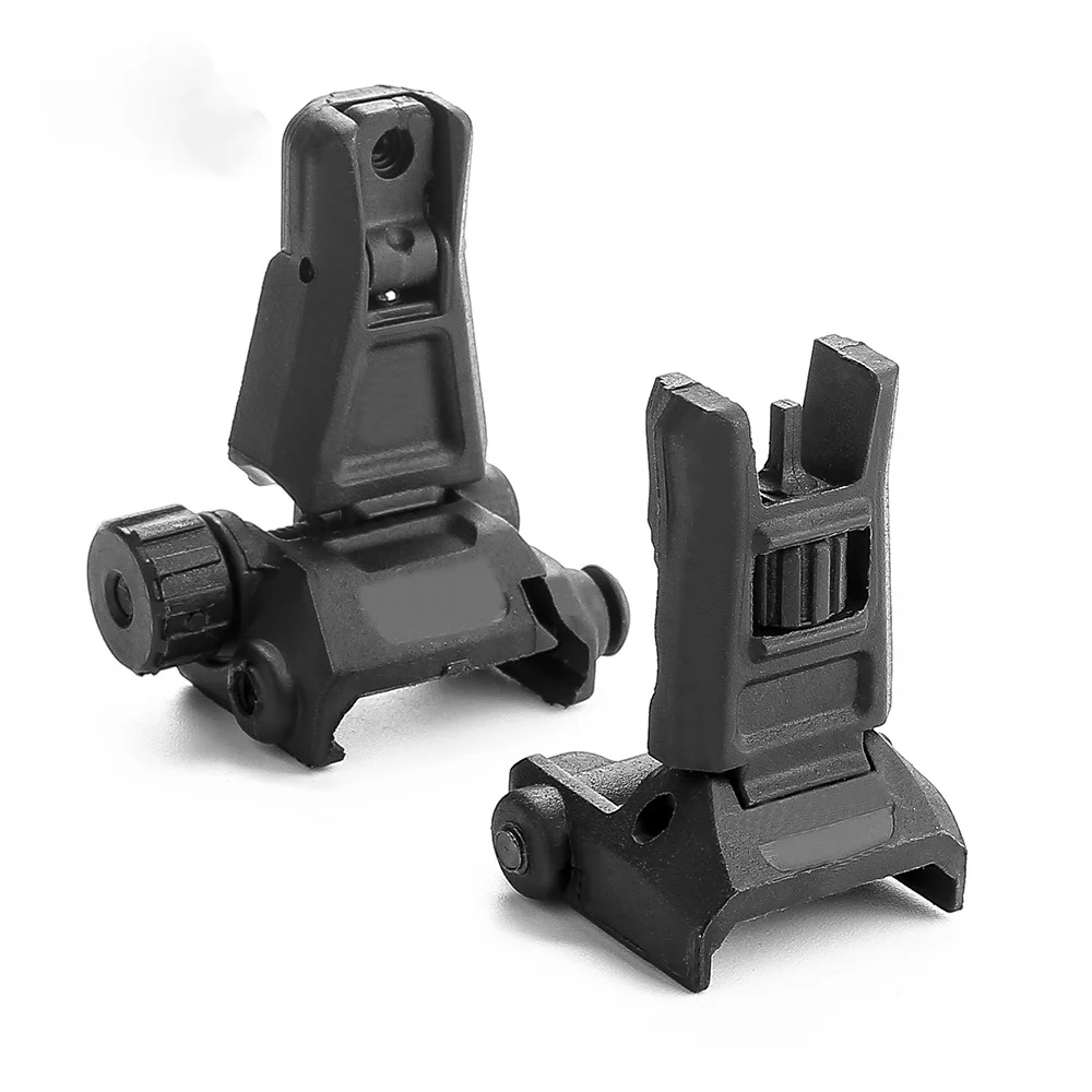 

Fyzlcion Nylon Polymer Tactical Gen3 Pro Front & Rear Backup Folding Sight, Black