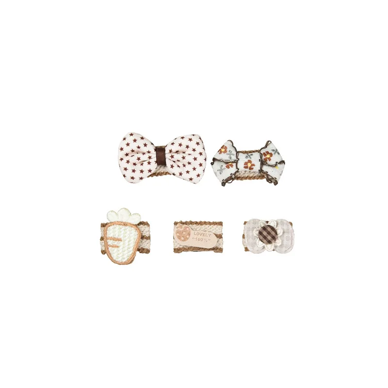 

Girl's Hair Accessories Does Not Harm Hair Cartoon Style Princess Series Fabric Bow Shaped healing And Beautiful Hair Clip