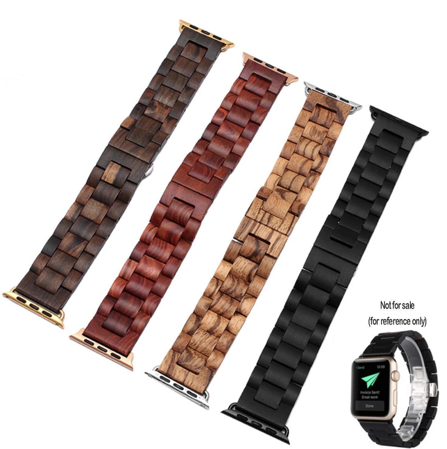 

wooden apple watch series 5/4/3 strap band for watch apple watch wood band strap 38mm 40mm 42mm 44mm factory
