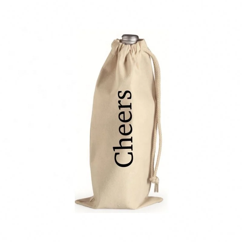 

2020 fashion recycle bag cotton drawstring bag water bottle, Customized color