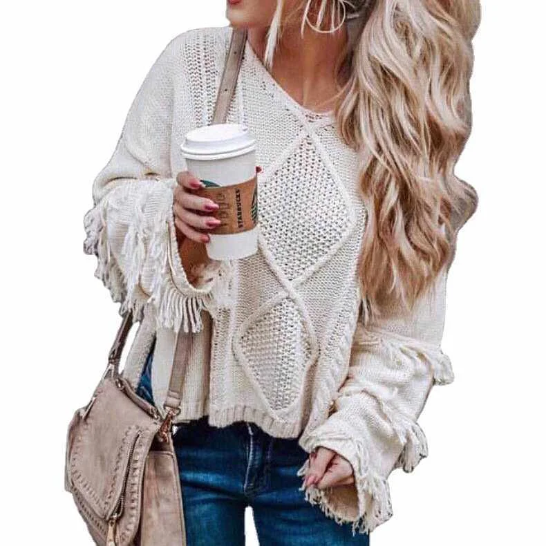 

Wholesale Custom Casual Long Sleeves Crew Neck Pullover Sweater For Women