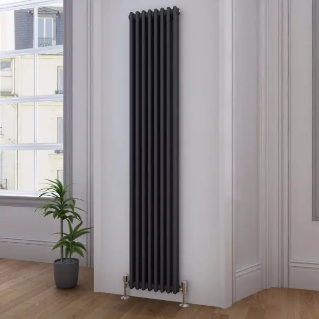 

China Factory Vertical Anthracite Traditional Cast Iron Style 3 Column Radiator for home water heating system