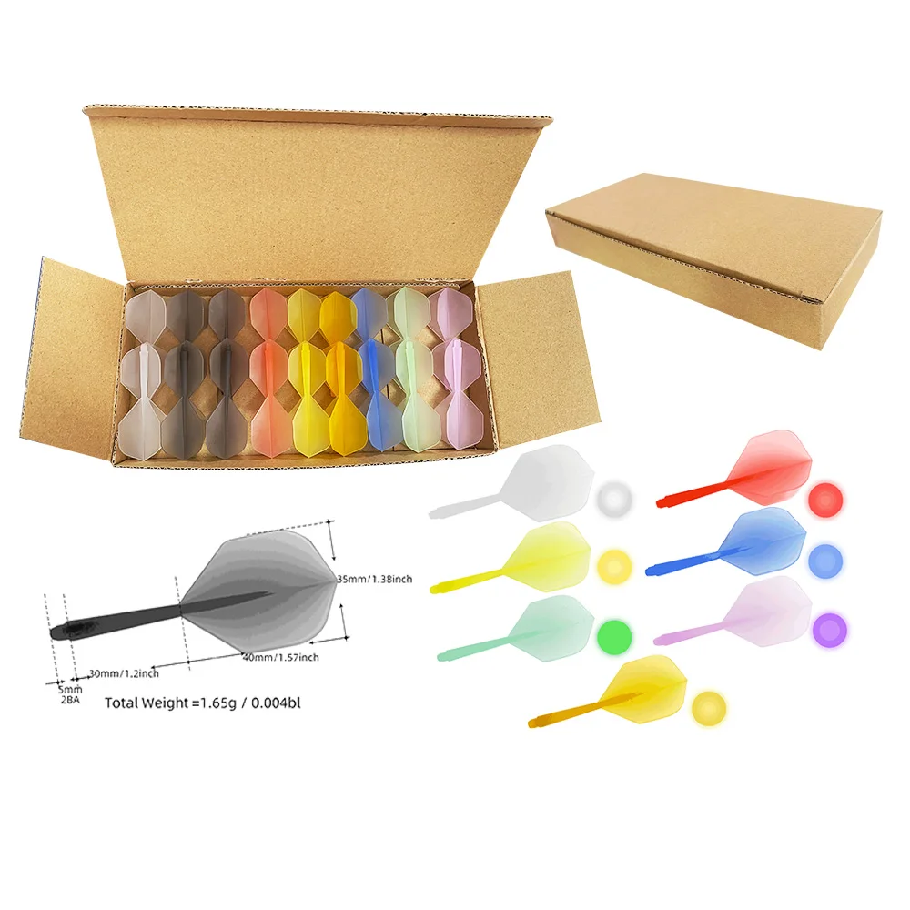 PENPEN Durable Lightweight Dart Shafts Flights Accessories PP Material Customizable Logo Safety Double-Sided Eco-Friendly
