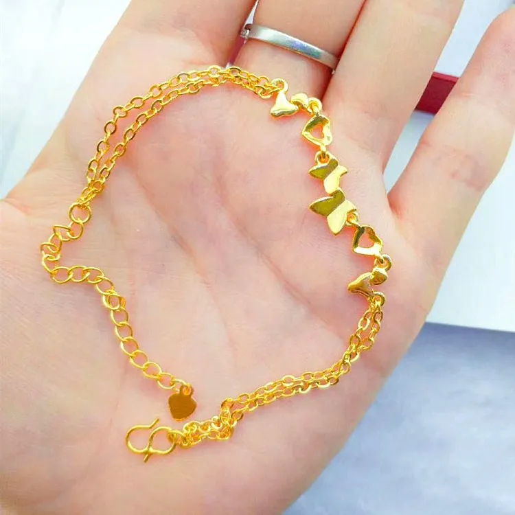 

Electroplating Small Butterfly BraceletGold Plated Butterfly Bracelet Exquisite Craftsmanship Gold Ladies Jewelry