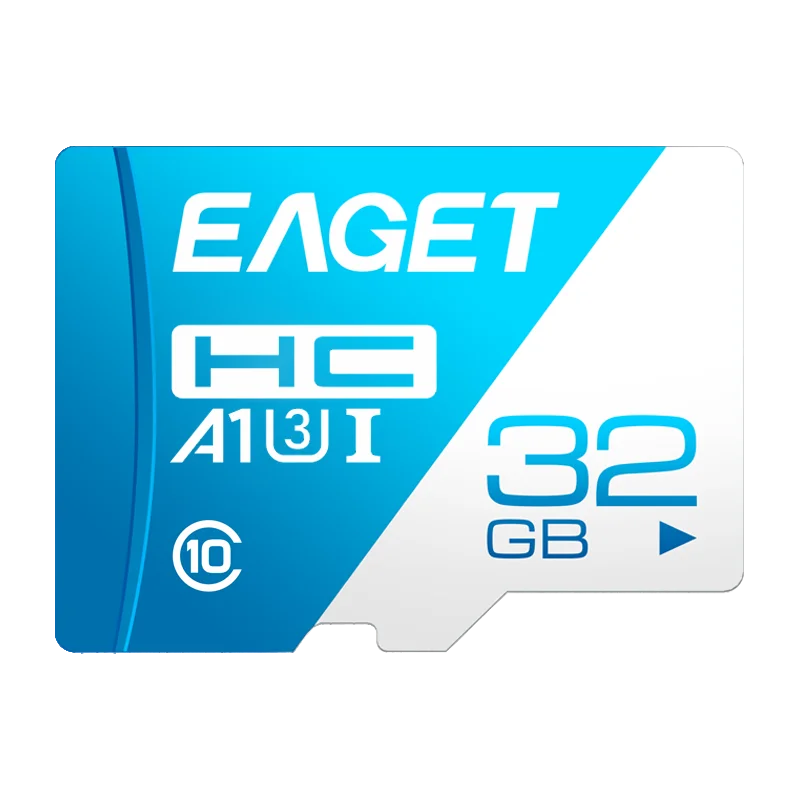 

EAGET mini sd memory card 8gb/16gb/32gb/64gb/128gb/256gb class 10 tf card for Samsung android phone case tablet sd card, White&blue